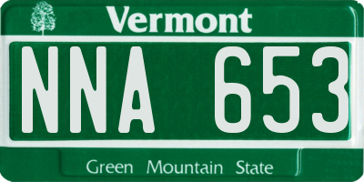 VT license plate NNA653