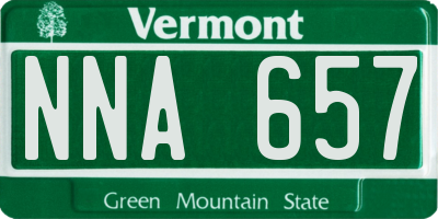 VT license plate NNA657
