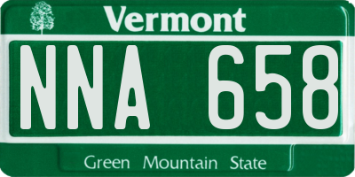 VT license plate NNA658