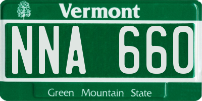 VT license plate NNA660