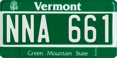 VT license plate NNA661