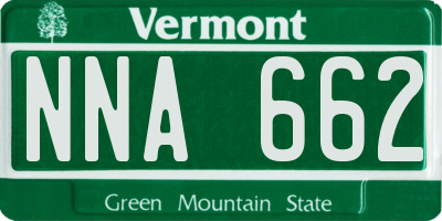 VT license plate NNA662
