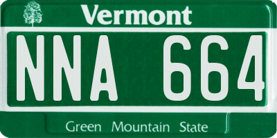 VT license plate NNA664
