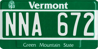 VT license plate NNA672