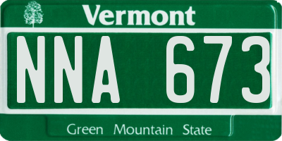 VT license plate NNA673
