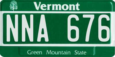 VT license plate NNA676