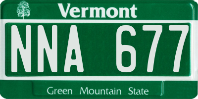 VT license plate NNA677