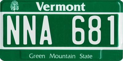 VT license plate NNA681
