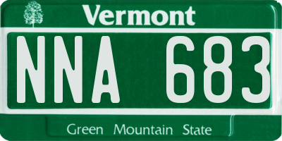 VT license plate NNA683
