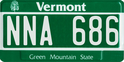 VT license plate NNA686