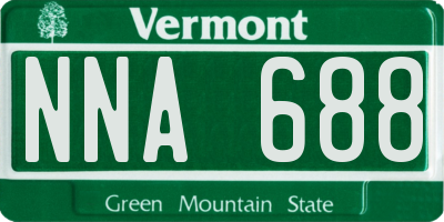 VT license plate NNA688