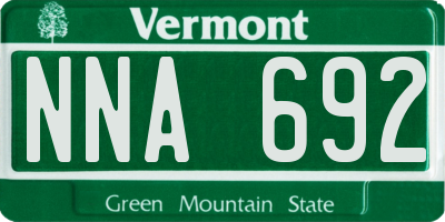VT license plate NNA692