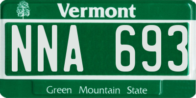 VT license plate NNA693