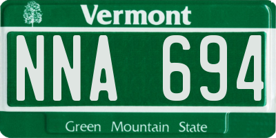 VT license plate NNA694