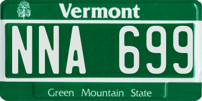 VT license plate NNA699