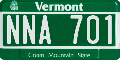 VT license plate NNA701