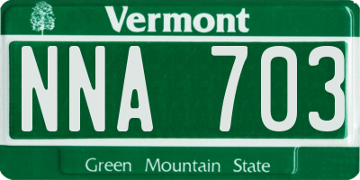 VT license plate NNA703