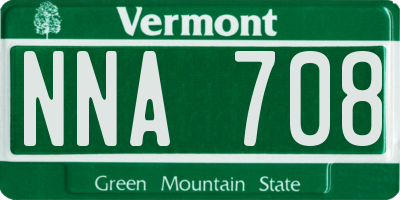 VT license plate NNA708