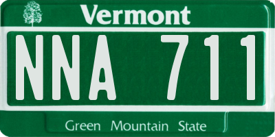 VT license plate NNA711