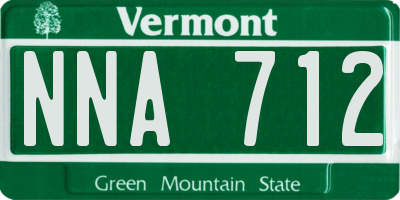 VT license plate NNA712