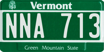 VT license plate NNA713