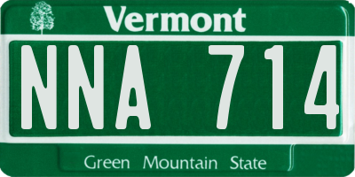 VT license plate NNA714
