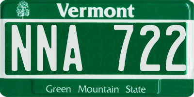 VT license plate NNA722