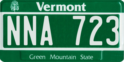 VT license plate NNA723