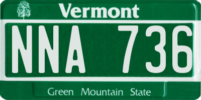VT license plate NNA736