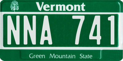 VT license plate NNA741