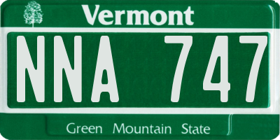 VT license plate NNA747