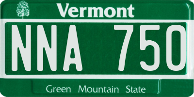 VT license plate NNA750