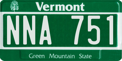 VT license plate NNA751