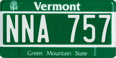 VT license plate NNA757