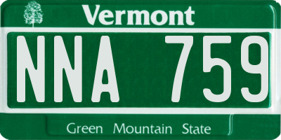 VT license plate NNA759