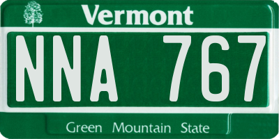 VT license plate NNA767
