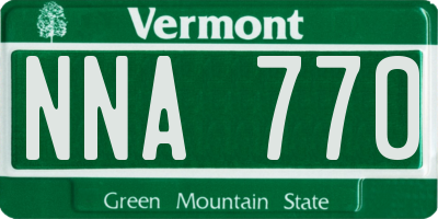 VT license plate NNA770