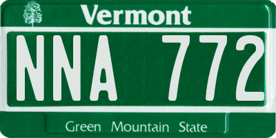 VT license plate NNA772
