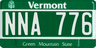 VT license plate NNA776