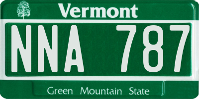 VT license plate NNA787