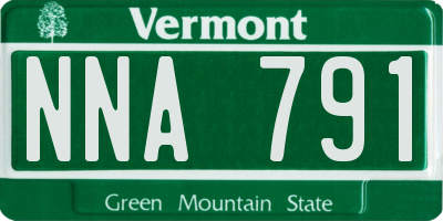 VT license plate NNA791