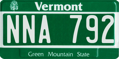 VT license plate NNA792
