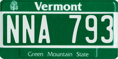 VT license plate NNA793