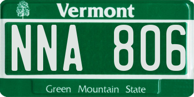 VT license plate NNA806