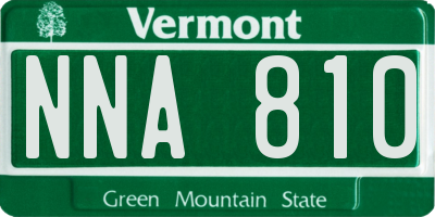 VT license plate NNA810
