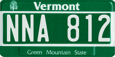 VT license plate NNA812