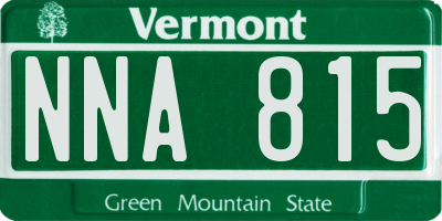 VT license plate NNA815