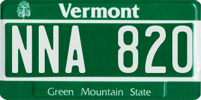 VT license plate NNA820