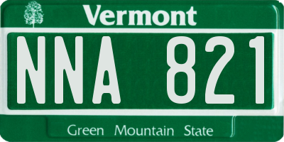 VT license plate NNA821