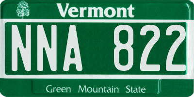 VT license plate NNA822